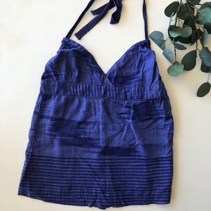 NWT Roxy Blue Halter Tank Top